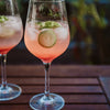 Sommerdrink mit Holunderblütensirup und Himbeeressig